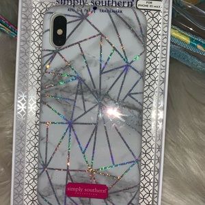 New Simply Southern iPhone XSMAX Marble Sparkle Case Glitter XS MAX